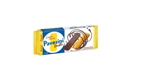 Pavesi Kekse Barilla Pavesi Pavesini Double Eier Kekse mit dunkler Schokolade Basis 60g Italienische Kekse Biscuits Cookies 8013355501209