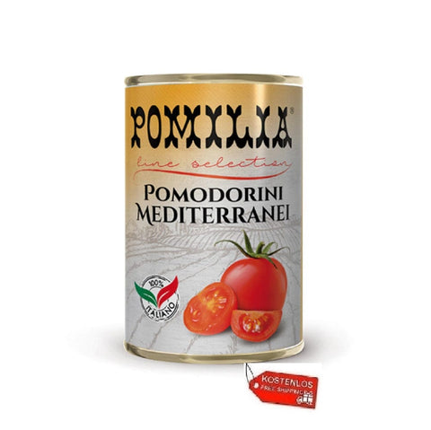 Pomilia Tomaten 24x Pomilia pomodorini mediterranei Mediterranei Kirschtomaten 400gr 8003855001545