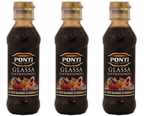 Ponti Balsamico 3x Ponti Aceto Balsamico di Modena Balsamico-Essig sauce Würzsaucen 250ml 8001010076568