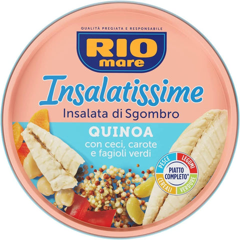 Rio mare Saucen & Marinaden 6x Rio mare Insalatissime Quinoa und Makrele mit Kichererbsen, Karotten und grünen Bohnen 220 g 8004030830271