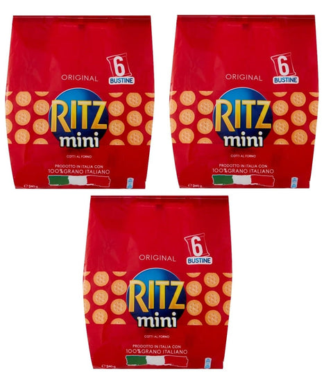 Ritz Abgepackte Gebäckstücke 3x MHD 31/10/2025 Saiwa Ritz Mini Multipack (6x40gr) Salzige Kekse salted cookies 240gr 5000396021349