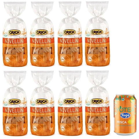 Rummo Kekse 8er-Pack Crich Kekse Novellini Shortbread-Kekse,Biscuits Cookies 1Kg Beutel + 1er-Pack Kostenlos Yoga Eistee Pfirsich 330ml Dose 8008343709668