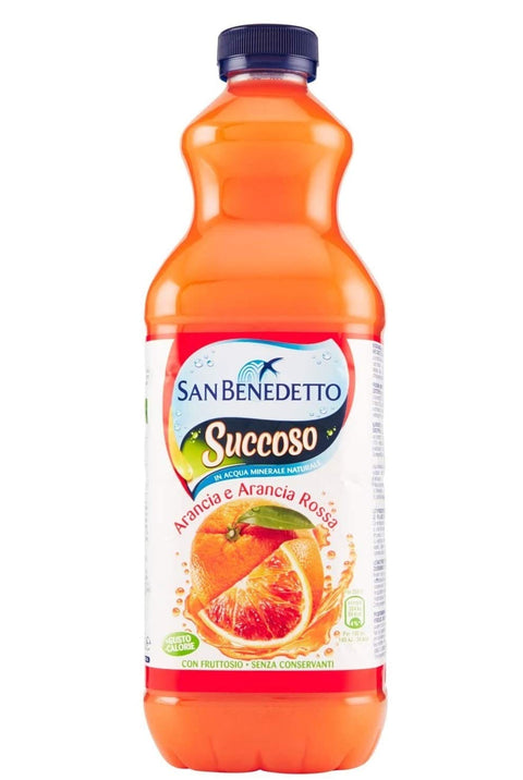 San Benedetto Fruchtsäfte 6 x San Benedetto Succoso Arancia e Arancia Rossa Orange und Blutorange PET Flasche 1,5 Liter Fruchtsaft