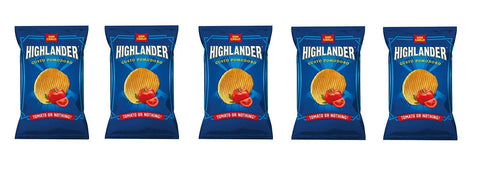 SAN CARLO Chips 5x San Carlo Highlander Tomato or nothing Patatine Kartoffelchips Tomaten Chips 50g 8003130129599