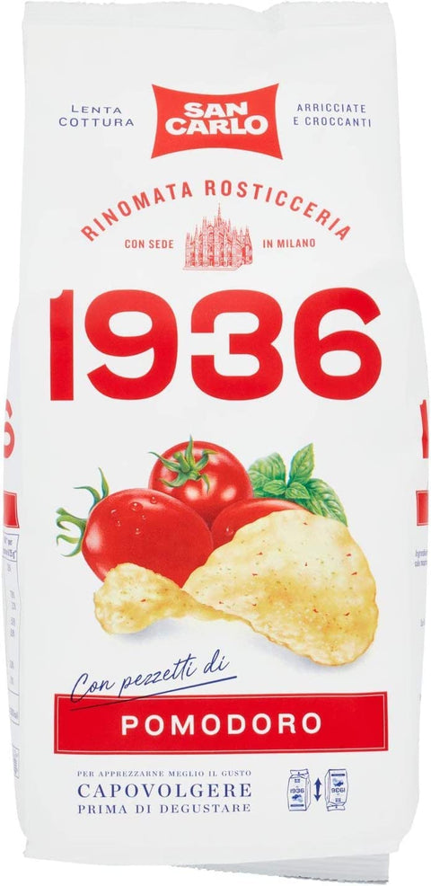 SAN CARLO Chips 6x San Carlo 1936 Tomaten Petersilie und Basilikum Kartoffelchips gesalzen 150g 8003130143595