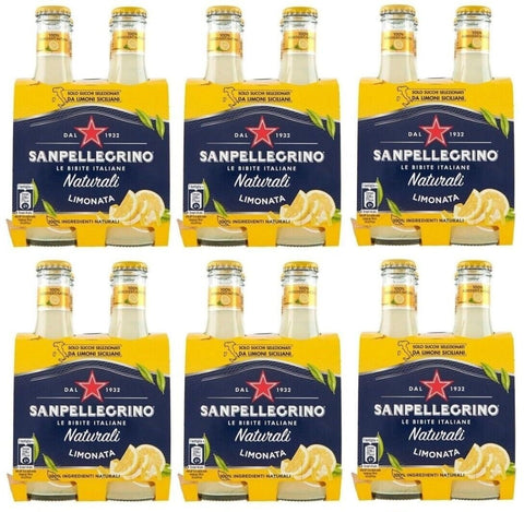 San Pellegrino Limonade SanPellegrino 24er-Pack San Pellegrino Limonata Naturali Erfrischungsgetränk Limonade mit Italienische Zitronensäfte,Einweg-Glasflasche 20cl 8002270736803