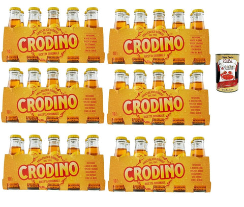 San Pellegrino Mischgetränke & Cocktails Crodino aperitivo biondo, 60x 100 ml, alkoholfreier Aperitif bitter, Italienischer nicht -alkoholischer Aperitif bereit zu trinken + Italian Gourmet polpa 400g 0