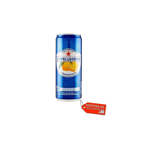 San Pellegrino Soft Drink 24x San Pellegrino Aranciata Italienisches Erfrischungsgetränk 33cl Einwegdosen 8002270836565