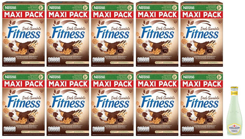 Sanpellegrino Müsli 10 x Nestlé FITNESS Vollkornprodukte mit dunkler Schokolade, Maxi-Format 540 g + 1 x San Pellegrino Tonica Zitrusfrucht 20 cl 8008720003136