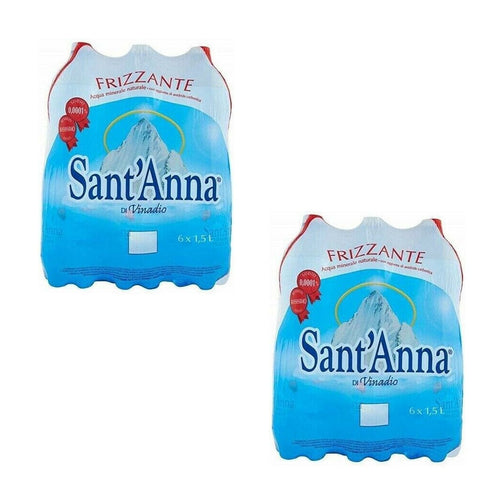 Sant'Anna Wasser Sant'Anna Minerale Naturale Frizzante Vinadio Natürliches Mineralwasser 12 x 1,5 lt 80582533