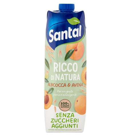 Santal Fruchtsaft MHD 03/06/2023 Parmalat Santal Ricco di Natura Albicocca e Avena Aprikose und Hafer Fruchtsaft ohne Zuckerzusatz 1000ml 8002580006757