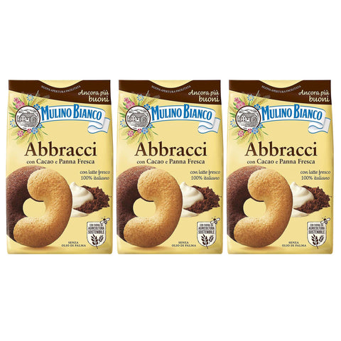 sarcia.eu Kekse MULINO BIANCO Abbracci knusprige italienische Kekse mit Butter- und Kakaogeschmack 350g x 3 pakete (Abbracci, x3) 5905141652659