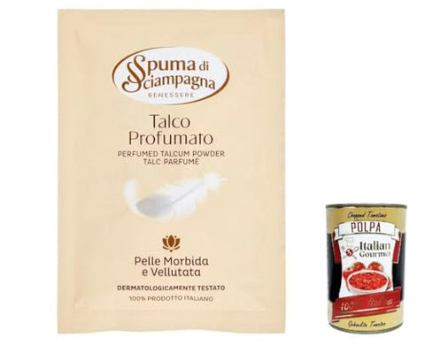 Spuma di Sciampagna Puder 10x Spuma di sciampagna Talco Profumato Körperpuder Klassisch Talkum 75g + Italian Gourmet polpa 400g 8007750091014