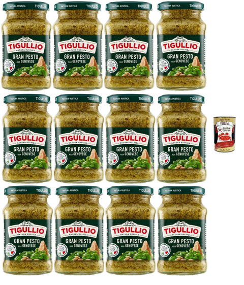 Star Pesto Star Tigullio GranPesto Pesto alla Genovese, pesto sauce mit 100% frisches Basilikum 12x 190g Sauce Soße + Italian Gourmet polpa 400g 80024101