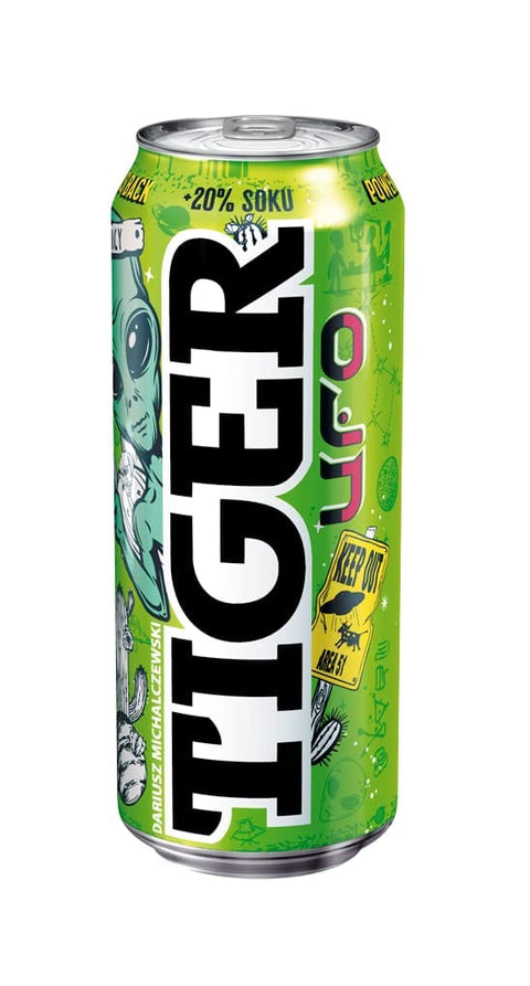 Tiger Energy Drink MHD 07/2023 Tiger Energy Drink Ufo Cactus Energiegetränk mit Feigengeschmack Einweg Dose 500ml 5900334017635