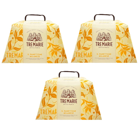 TreMarie Kategorien 3x Tre Marie Il Panettone Milanese Traditionelle italienische Weihnachtskuche, 750 g 8004205030024