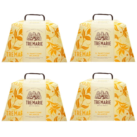 TreMarie Kategorien 4x Tre Marie Il Panettone Milanese Traditionelle italienische Weihnachtskuche, 750 g 8004205030024