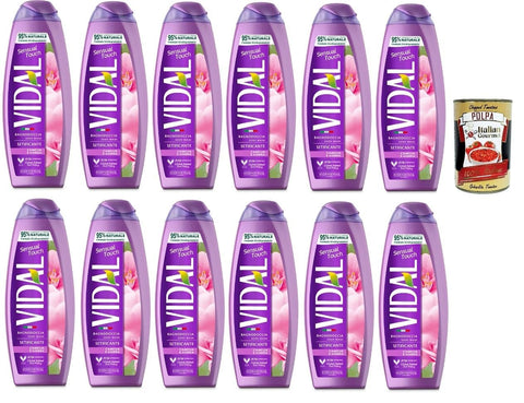 Vidal Schaumbäder Vidal bagnoschiuma Touch Camelia E Ambra, Camelia und Ambra Schaumbäder Bades bath shower foam 12x 500ml + Italian Gourmet polpa 400g 8008970055428