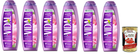 Vidal Schaumbäder Vidal bagnoschiuma Touch Camelia E Ambra, Camelia und Ambra Schaumbäder Bades bath shower foam 6x 500ml + Italian Gourmet polpa 400g 8008970055428