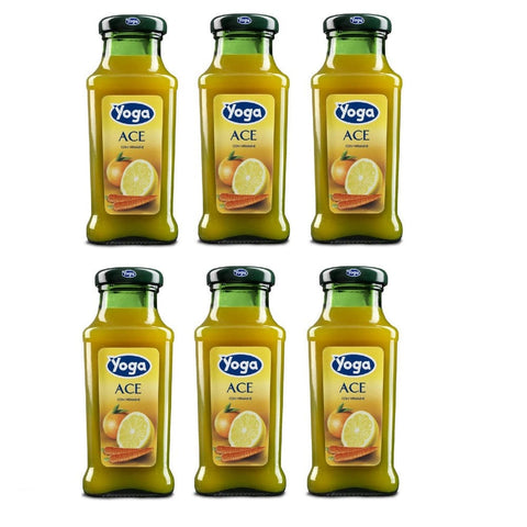 Yoga Fruchtsaft 6x Yoga Bar Ace Fruchtsaft Glasflasche 200ml 8001440307386
