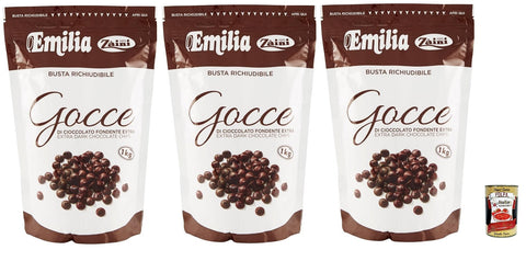 Zaini Praline 3x Zaini Dunkle Schokoladenstückchen 1000 g + Italian Gourmet polpa 400g 8004735091502