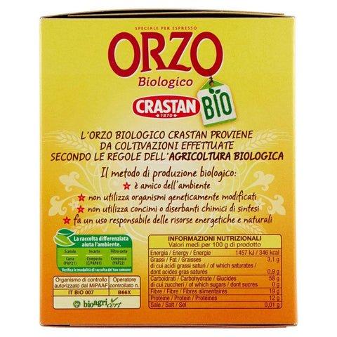 Alce Nero Gerste Crastan ESE Espresso Pods Bio-Gerste Packung mit 16 Stück à 6 g