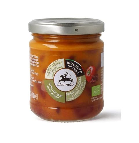 Alce Nero Hülsenfrüchte Alce Nero Fagioli Rossi Gekochte Bohnen in Bio-Tomatensauce 200g 8009004814325