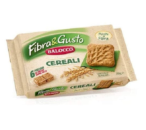 Balocco Fibra e Gusto Cereali italienische Kekse mit Getreide 350g - Italian Gourmet