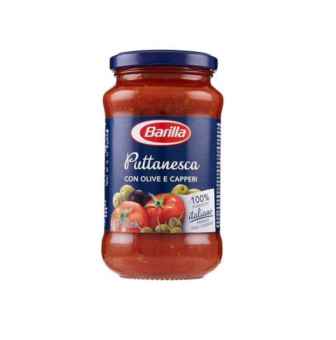 Barilla sugo alla Puttanesca con olive e capperi 400g - Italian Gourmet