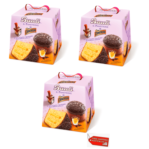 Bauli Weihnachtssüßigkeiten 3x Bauli Panettone Cointreau 750g 8001720424925