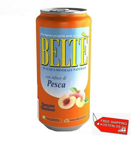 72x Beltè The alla Pesca Eistee Pfirsch Tea Erfrischend Einwegdosen 330ml - Italian Gourmet