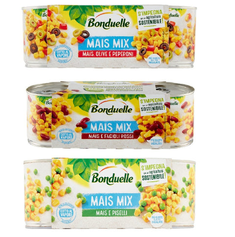 Bonduelle Mais Süß Testpaket Bonduelle Mais Mix Mais Süßer und Knuspriger Mais 3x ( 3 x 170g )