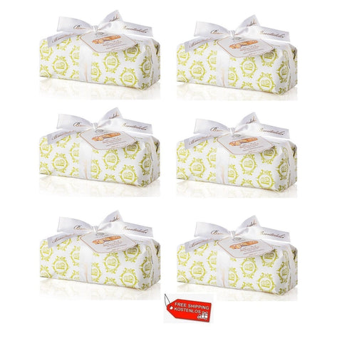 Brontedolci Weihnachtssüßigkeiten 6x Brontedolci Bron-Cake al Pistacchio con Glassa mit knuspriger Pistazien Glasur und Pistazienpaste Würfeln 400g 8050705420445