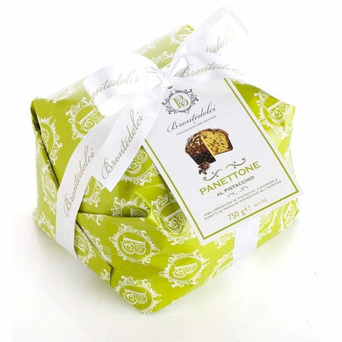 Brontedolci Panettone con cubetti di pistacchio Mit Pistazienbeschichtung 750g - Italian Gourmet