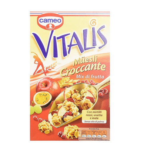 Cameo Vitalis Mix di Frutta knuspriges Müsli Fruchtmischung 300g - Italian Gourmet
