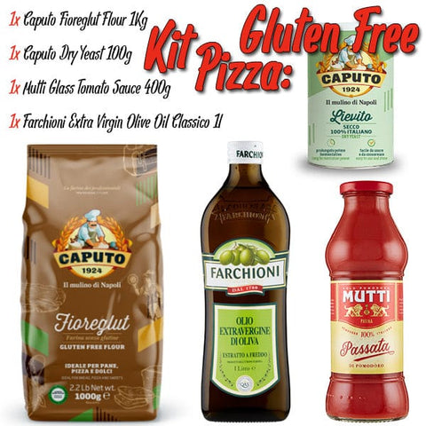 Testpaket Pizza Napoli Glutenfreies Mehl & Hefe Caputo Tomaten Mutti Öl Farchioni - Italian Gourmet