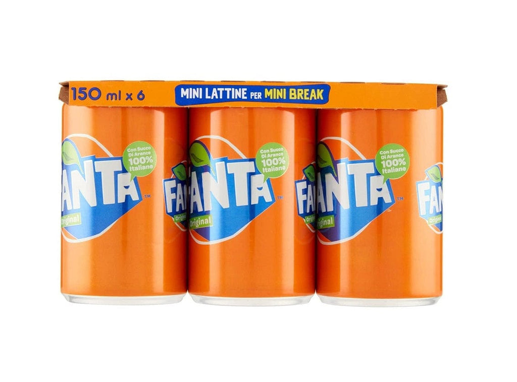 Fanta Aranciata Mini Orange Erfrischungsgetränk in Dose 6 x 150ml Einw –  Italian Gourmet
