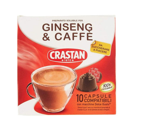 Crastan Ginseng & Caffee 10 Kaffeekapseln für Dolce Gusto - Italian Gourmet