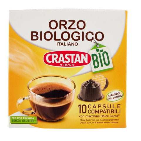 Crastan Kaffee Crastan Orzo Biologico 10 Bio Gerste Kaffeekapseln für Dolce Gusto