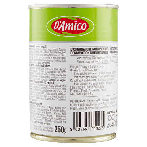 D'Amico Hülsenfrüchte D'amico Legumix Fantasia Di Legumi Lessati Gekochte Hülsenfrüchte 400g 8005695010275