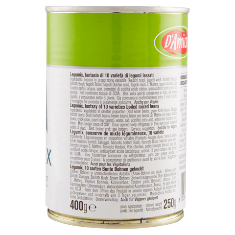 D'Amico Hülsenfrüchte D'amico Legumix Fantasia Di Legumi Lessati Gekochte Hülsenfrüchte 400g 8005695010275