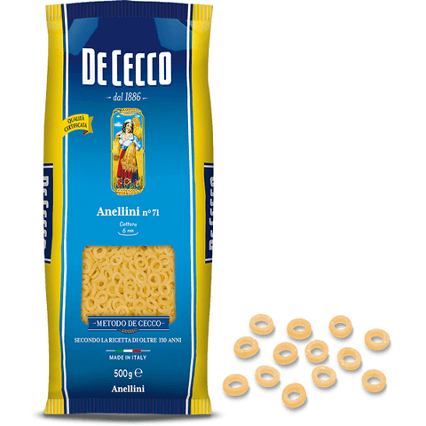 De Cecco Anellini n. 71 Italienische Pasta 500G - Italian Gourmet