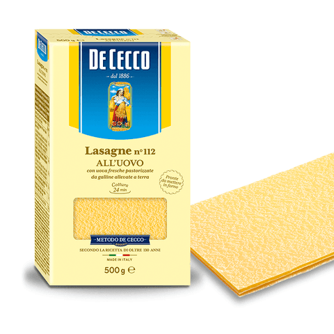 De Cecco Lasagne all'uovo n. 112 pasta Eiernudeln 500G - Italian Gourmet