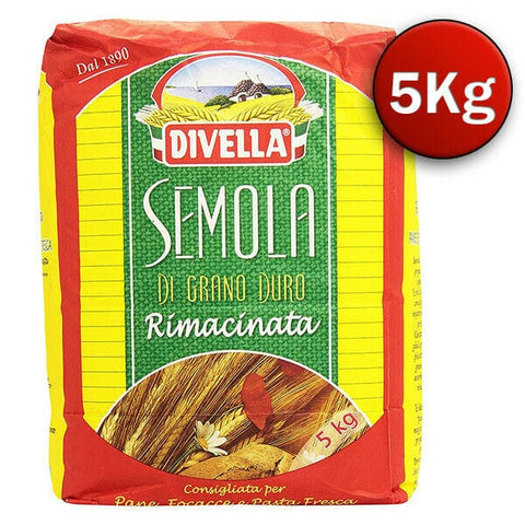 Divella Semola Rimacinata Hartweizengrieß 5 kg - Italian Gourmet