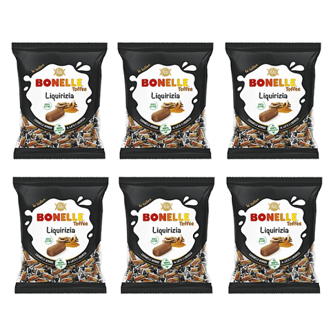 Bonelle Toffee Liquirizia Weiche Bonbons mit Lakritz 150g - Italian Gourmet