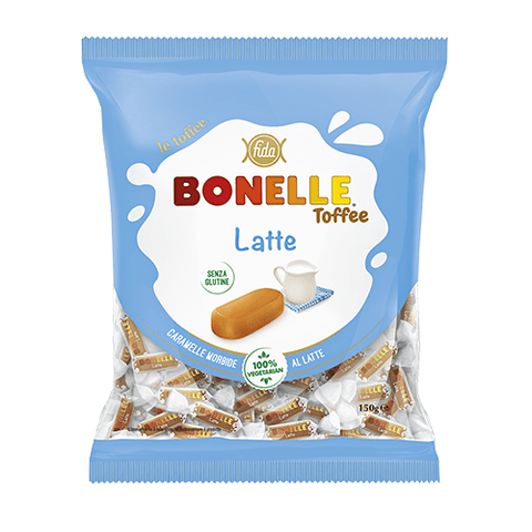 Bonelle Toffee Latte Weiche Bonbons mit Milch 150g - Italian Gourmet