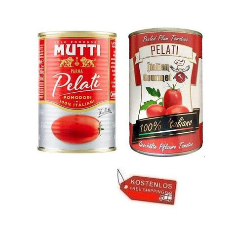 Testpackung Pelati Italian Gourmet & Mutti geschälte Tomaten 48x400g - Italian Gourmet