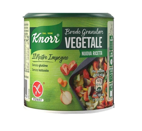Knorr Brodo Granulare Vegetale Nuova Ricetta Granulierte Gemüsebrühe 150 g gluten- und laktosefrei - Italian Gourmet