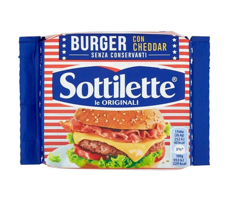 Kraft Sottilette Le Originali Burger mit Cheddar Schnittkäse 185g - Italian Gourmet