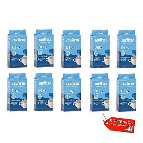 Lavazza Kaffee 10x Lavazza Caffè Dek Classico Gemahlener Entkoffeinierter Kaffee 250g 8000070011281